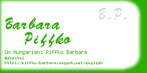 barbara piffko business card